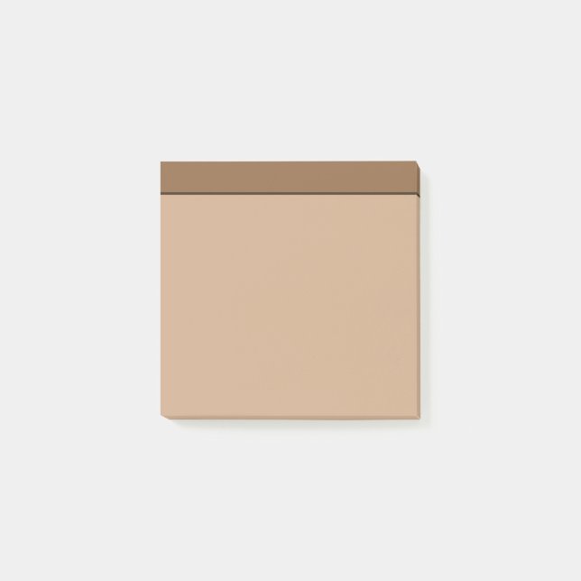 Tan Light Brown Colour Minimalist Post-It Notes (Front)