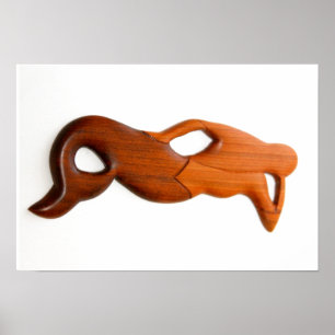 tan lookout mermaid poster