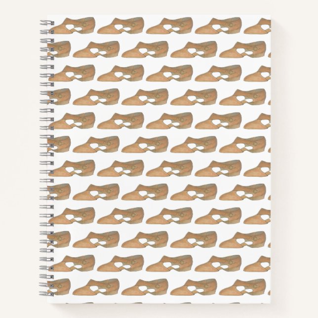 Tan Lyrical Dance Shoe Personalised Teacher Gift Notebook (Front)