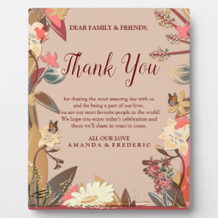 Tan - Marsala Wine &  twist of Hues of Pink Plaque