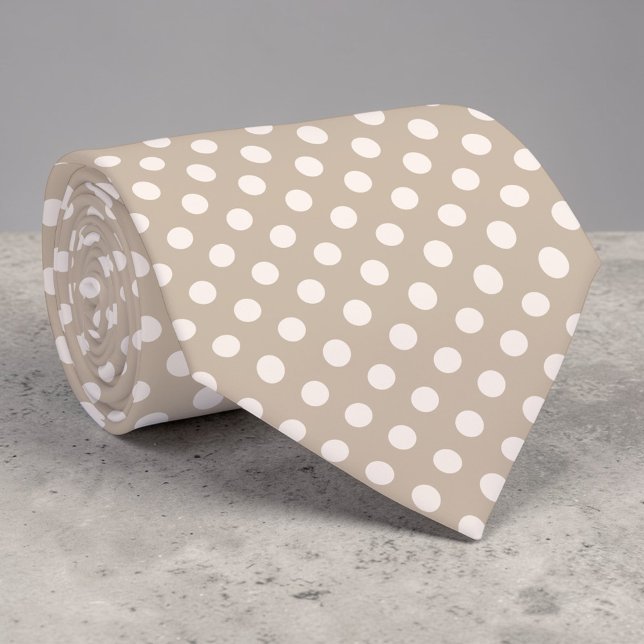 Tan Mini Polka Dots Necktie (Creator Uploaded)