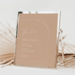 Tan Minimalist Calligraphy Wedding Bar Menu<br><div class="desc">Designed to coordinate with for the «Arches Minimalist» Wedding Invitation Collection. To change details,  click «Details». To move the text or change the size,  font,  or colour,  click «Edit using Design Tool». View the collection link on this page to see all of the matching items in this beautiful design.</div>