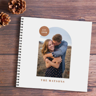 Tan Modern Arch Custom Photo Album Journal
