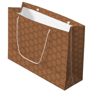 Tan Native American Look Kaleidoscope Pattern Large Gift Bag
