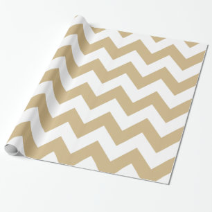 Tan Neutral Chevrons Wrapping Paper