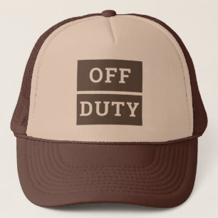 Tan OFF DUTY Trucker Hat