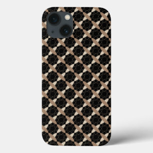 Tan on Black iPhone 13 Case