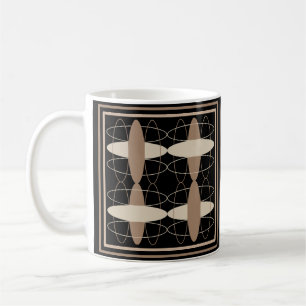 Tan on Black Coffee Mug