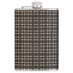 Tan on Black Hip Flask