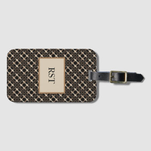 Tan on Black Luggage Tag