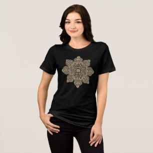 Tan on black medallion T- Shirt