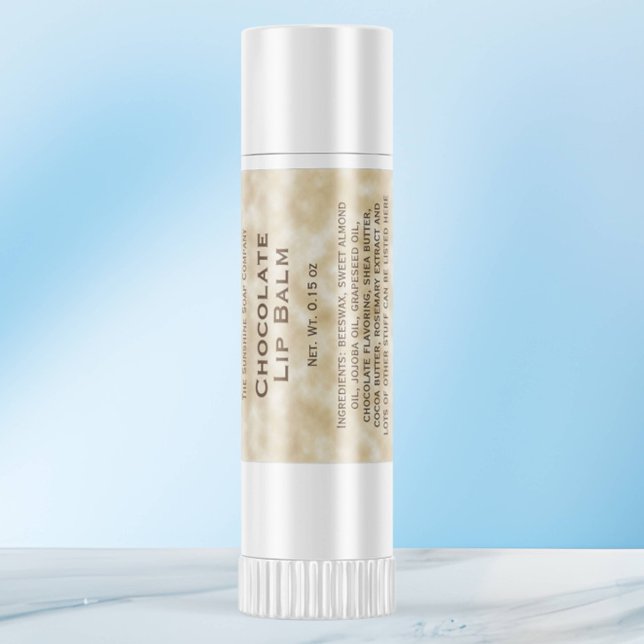 Tan parchment paper style lip balm tube label (Creator Uploaded)