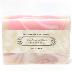 Tan Parchment Paper Style Soap Belly Band Invitation Belly Band