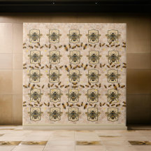 Tan Pattern HoneyBee Design | Ceramic Tile
