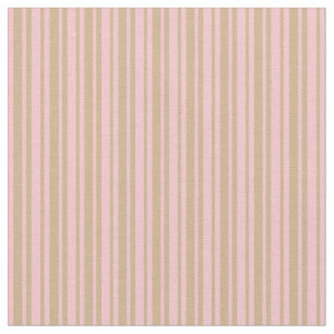 Tan & Pink Lined Pattern Fabric