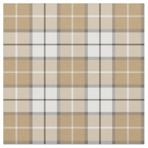 Tan Plaid Fabric