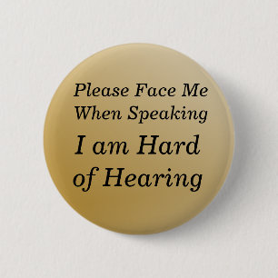 Tan Please Face Me Button