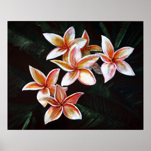 Tan Plumeria Poster (Front)
