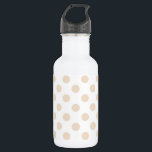 Tan polka dots 532 ml water bottle<br><div class="desc">Tan polka dots on white background</div>