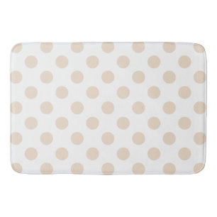 Tan polka dots bath mat