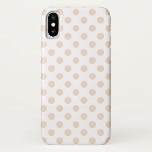 Tan polka dots iPhone x case