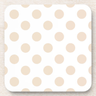 Tan polka dots coaster