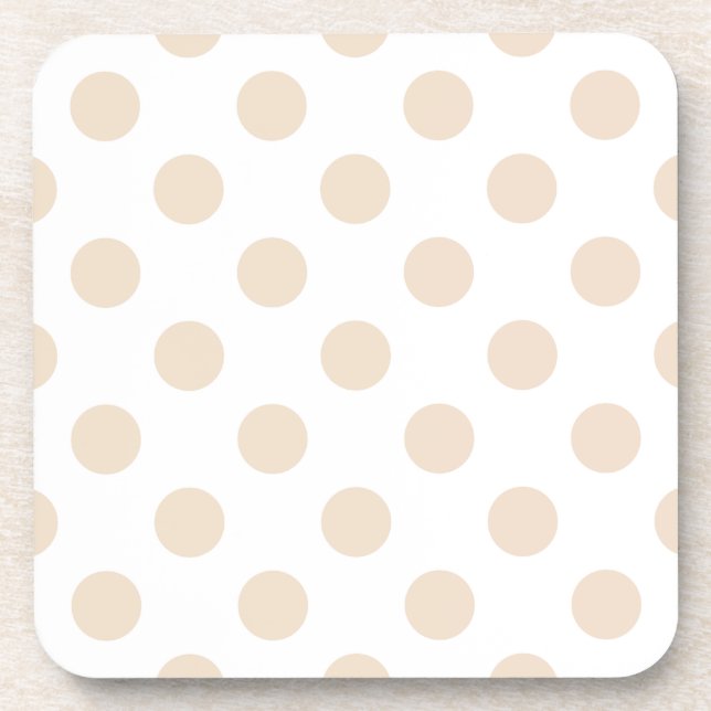 Tan polka dots coaster (Front)