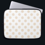 Tan polka dots laptop sleeve<br><div class="desc">Tan polka dots on white background</div>