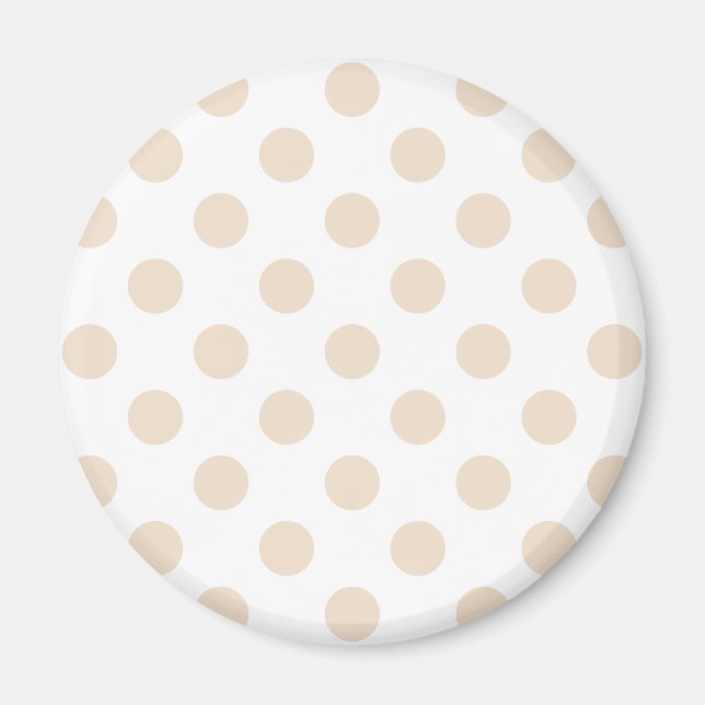 Tan polka dots magnet (Front)