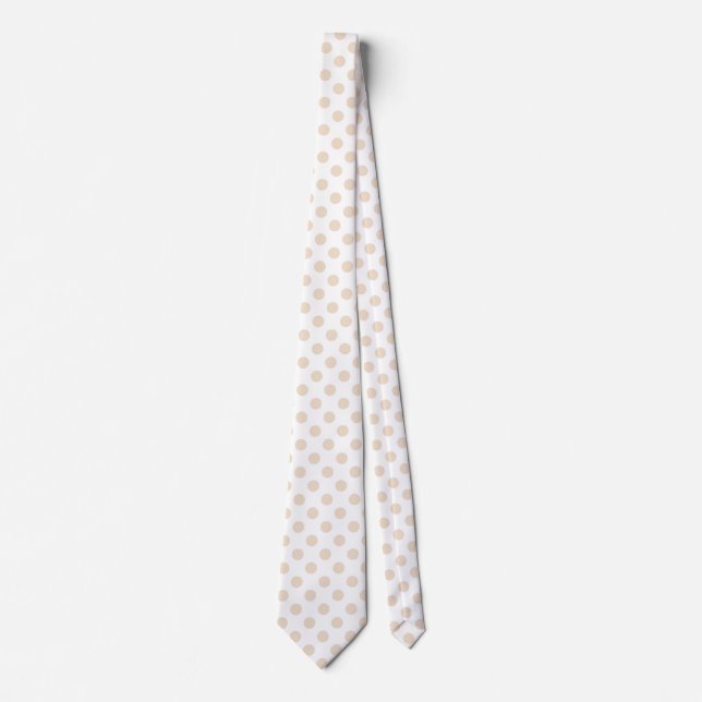 Tan polka dots tie (Front)