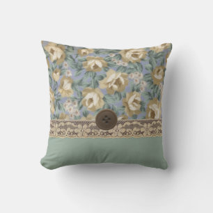 Tan Roses Pillow