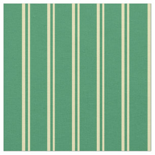 Tan & Sea Green Coloured Lines Fabric