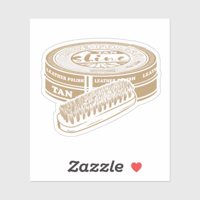 Tan shoepolish tin pop art (Sheet)