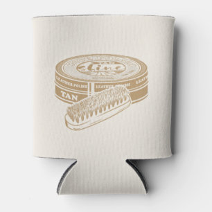 Tan shoepolish tin pop art can cooler