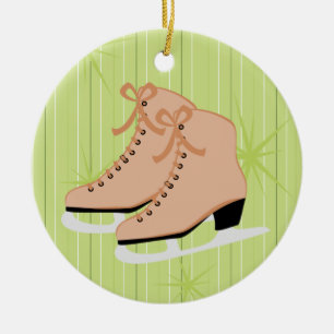 Tan Skates Ceramic Tree Decoration