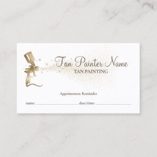 Tan Spray Sparkling Gold Appointment Business Card
