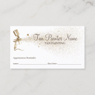 Tan Spray Sparkling Gold Appointment Business Card