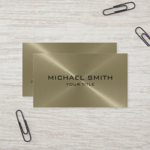 Tan Stainless Steel Metal Business Card
