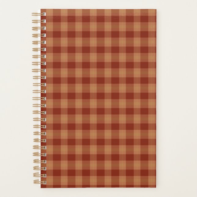 Tan Tartan Planner  (Front)