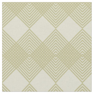 Tan Taupe Diamonds Circuit Tile Pattern Fabric