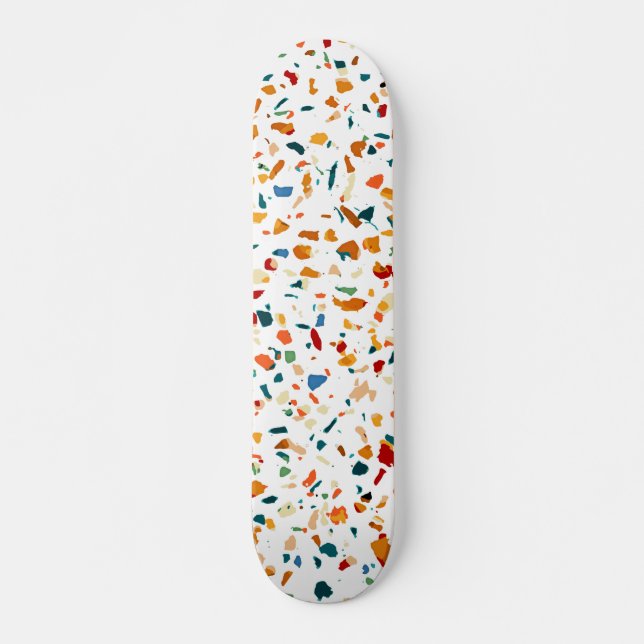 Tan Terrazzo Skateboard (Front)