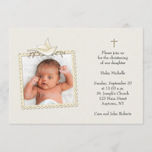 Tan, White Dove, Religious Photo Card