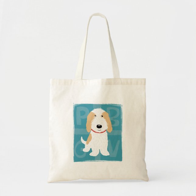Tan & White PBGV Tote Bag (Front)
