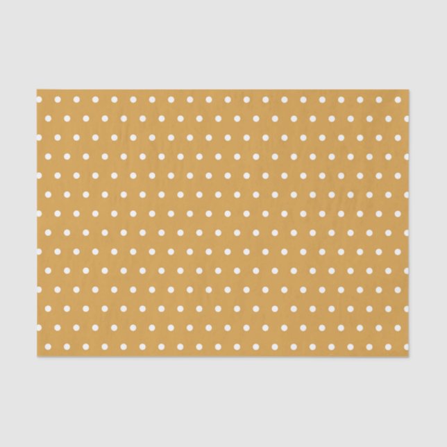 TAN & WHITE POLKA DOTS TISSUE PAPER (Front)