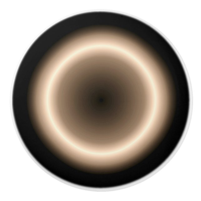 Tan with Bright Halo Moon Effect Ceramic Pull (Front)