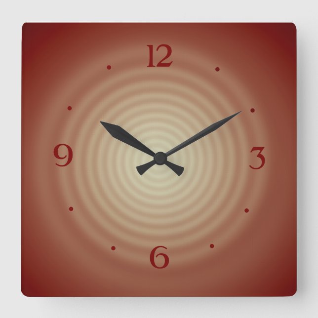 Tan with  Lemon Swirl Centre>Wall Clock (Front)