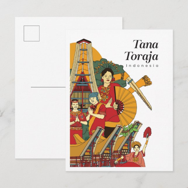 Tana Toraja Indonesia Travel Postcard (Front/Back)