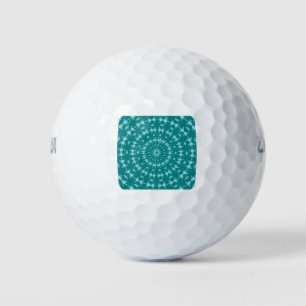 Tanager Turquoise and Teal Blue Abstract Pattern M Golf Balls