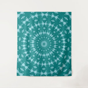 Tanager Turquoise and Teal Blue Abstract Pattern M Tapestry