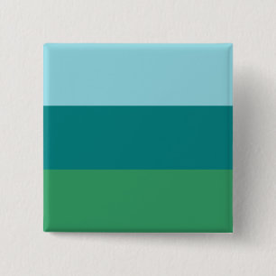 Tanager Turquoise, Teal Blue and Kelly Green Horiz 15 Cm Square Badge